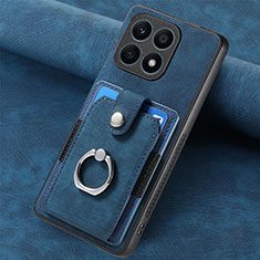 Custodia Silicone Morbida In Pelle Cover SD1 per Huawei Honor X8a 4G Blu