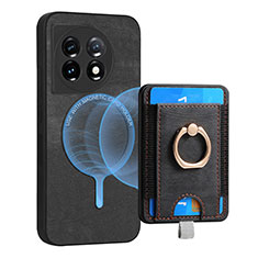 Custodia Silicone Morbida In Pelle Cover SD1 per OnePlus 11 5G Nero