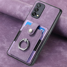 Custodia Silicone Morbida In Pelle Cover SD1 per Oppo A74 4G Lavanda