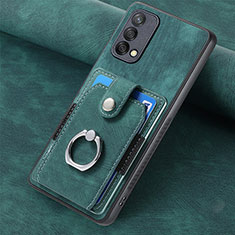Custodia Silicone Morbida In Pelle Cover SD1 per Oppo F19 Verde