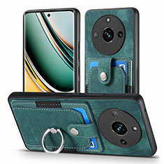 Custodia Silicone Morbida In Pelle Cover SD1 per Realme 11 Pro 5G Verde