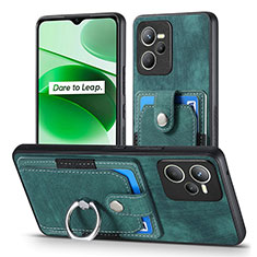 Custodia Silicone Morbida In Pelle Cover SD1 per Realme C35 Verde
