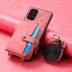 Custodia Silicone Morbida In Pelle Cover SD1 per Samsung Galaxy A32 5G Rosa