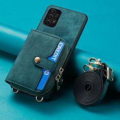 Custodia Silicone Morbida In Pelle Cover SD1 per Samsung Galaxy A32 5G Verde