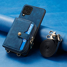 Custodia Silicone Morbida In Pelle Cover SD1 per Samsung Galaxy F12 Blu