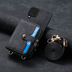 Custodia Silicone Morbida In Pelle Cover SD1 per Samsung Galaxy F12 Nero