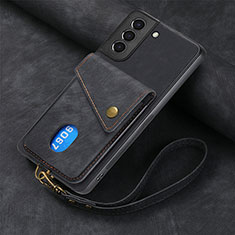 Custodia Silicone Morbida In Pelle Cover SD1 per Samsung Galaxy S22 5G Nero