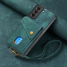 Custodia Silicone Morbida In Pelle Cover SD1 per Samsung Galaxy S22 Plus 5G Verde