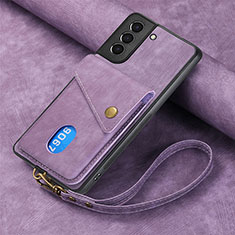 Custodia Silicone Morbida In Pelle Cover SD1 per Samsung Galaxy S23 5G Lavanda