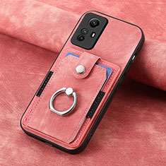 Custodia Silicone Morbida In Pelle Cover SD1 per Xiaomi Redmi Note 12S Rosa