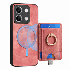 Custodia Silicone Morbida In Pelle Cover SD1 per Xiaomi Redmi Note 13 5G Rosa