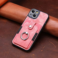 Custodia Silicone Morbida In Pelle Cover SD10 per Apple iPhone 14 Plus Rosa