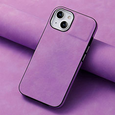 Custodia Silicone Morbida In Pelle Cover SD13 per Apple iPhone 14 Plus Lavanda