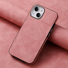 Custodia Silicone Morbida In Pelle Cover SD13 per Apple iPhone 14 Rosa