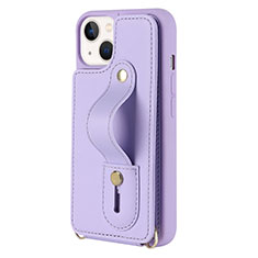 Custodia Silicone Morbida In Pelle Cover SD14 per Apple iPhone 13 Viola