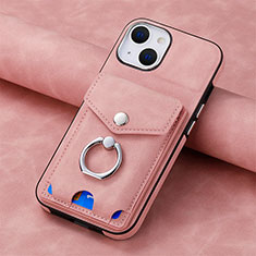 Custodia Silicone Morbida In Pelle Cover SD15 per Apple iPhone 13 Rosa
