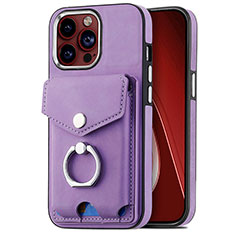 Custodia Silicone Morbida In Pelle Cover SD16 per Apple iPhone 13 Pro Lavanda