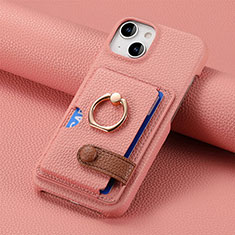 Custodia Silicone Morbida In Pelle Cover SD17 per Apple iPhone 14 Oro Rosa
