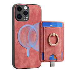 Custodia Silicone Morbida In Pelle Cover SD17 per Apple iPhone 15 Pro Max Rosa