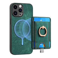 Custodia Silicone Morbida In Pelle Cover SD17 per Apple iPhone 15 Pro Max Verde