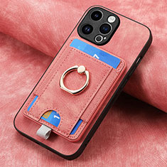 Custodia Silicone Morbida In Pelle Cover SD18 per Apple iPhone 14 Pro Rosa