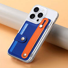Custodia Silicone Morbida In Pelle Cover SD19 per Apple iPhone 14 Pro Blu