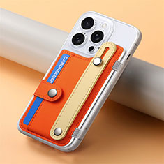 Custodia Silicone Morbida In Pelle Cover SD19 per Apple iPhone 14 Pro Max Arancione