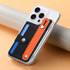 Custodia Silicone Morbida In Pelle Cover SD19 per Apple iPhone 14 Pro Nero