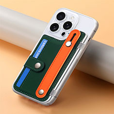 Custodia Silicone Morbida In Pelle Cover SD19 per Apple iPhone 15 Pro Max Verde