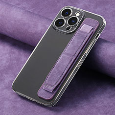Custodia Silicone Morbida In Pelle Cover SD2 per Apple iPhone 14 Pro Max Lavanda