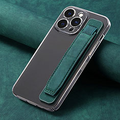 Custodia Silicone Morbida In Pelle Cover SD2 per Apple iPhone 15 Pro Verde