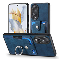Custodia Silicone Morbida In Pelle Cover SD2 per Huawei Honor 90 5G Blu