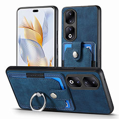 Custodia Silicone Morbida In Pelle Cover SD2 per Huawei Honor 90 Pro 5G Blu
