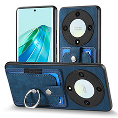 Custodia Silicone Morbida In Pelle Cover SD2 per Huawei Honor Magic5 Lite 5G Blu