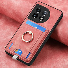 Custodia Silicone Morbida In Pelle Cover SD2 per OnePlus 11 5G Rosa