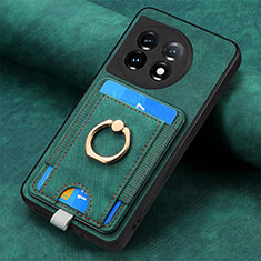 Custodia Silicone Morbida In Pelle Cover SD2 per OnePlus 11 5G Verde