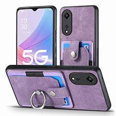 Custodia Silicone Morbida In Pelle Cover SD2 per Oppo A58 5G Lavanda