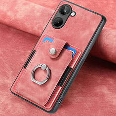 Custodia Silicone Morbida In Pelle Cover SD2 per Realme 10 4G Rosa