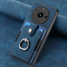 Custodia Silicone Morbida In Pelle Cover SD2 per Realme 11 Pro 5G Blu
