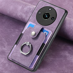 Custodia Silicone Morbida In Pelle Cover SD2 per Realme 11 Pro 5G Lavanda