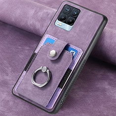 Custodia Silicone Morbida In Pelle Cover SD2 per Realme 8 Pro Lavanda