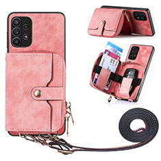 Custodia Silicone Morbida In Pelle Cover SD2 per Samsung Galaxy A32 5G Rosa