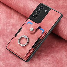 Custodia Silicone Morbida In Pelle Cover SD2 per Samsung Galaxy S21 FE 5G Rosa
