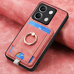 Custodia Silicone Morbida In Pelle Cover SD2 per Xiaomi Redmi Note 13 5G Rosa