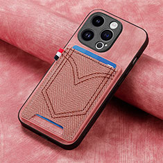 Custodia Silicone Morbida In Pelle Cover SD3 per Apple iPhone 14 Pro Rosa