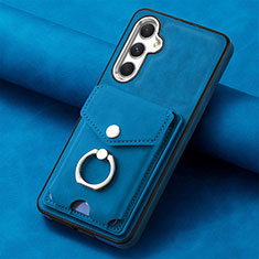 Custodia Silicone Morbida In Pelle Cover SD3 per Samsung Galaxy A14 5G Blu