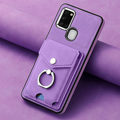 Custodia Silicone Morbida In Pelle Cover SD3 per Samsung Galaxy A21s Viola