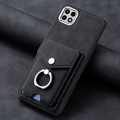 Custodia Silicone Morbida In Pelle Cover SD3 per Samsung Galaxy A22 5G Nero