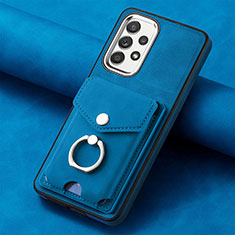 Custodia Silicone Morbida In Pelle Cover SD3 per Samsung Galaxy A23 5G Blu