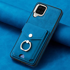 Custodia Silicone Morbida In Pelle Cover SD3 per Samsung Galaxy M32 4G Blu